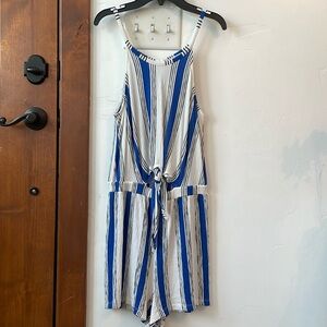 Women’s Love Tree Striped Cut-out Romper Swim Cover-Up